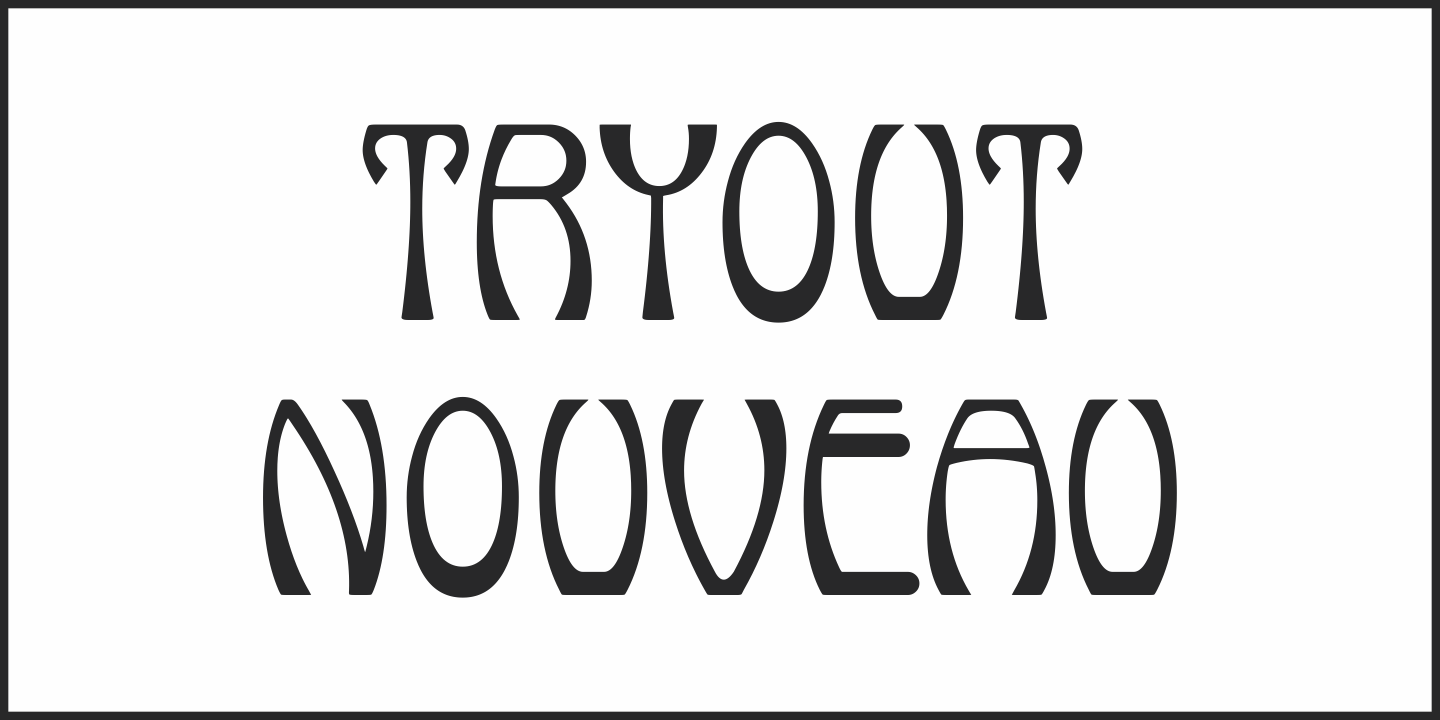 Пример шрифта Tryout Nouveau JNL Regular
